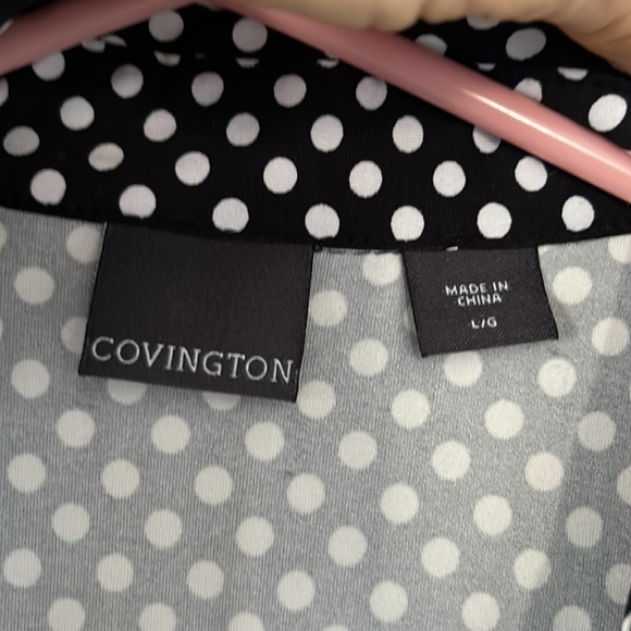 Stretch polka dots black and white comfy blouse - Picture 2 of 7